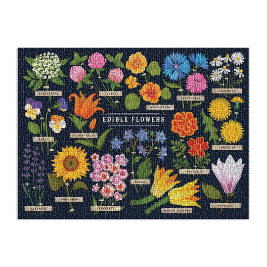 Edible Flowers 1000 Piece Jigsaw Puzzle 1000 Piece Puzzles Olga Akbarova 