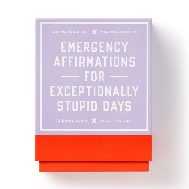 Emergency Affirmations for Exceptionally Stupid Days Card Deck Card Games Brass Monkey 