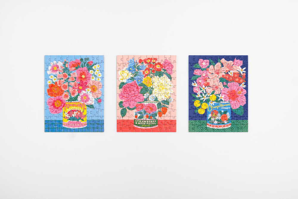 Ever Upward Set of 3 Puzzles in Tins Galison 