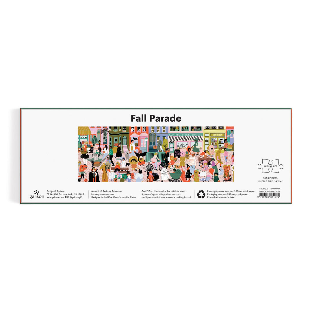 Fall Parade 1000 Piece Panoramic Puzzle Galison 