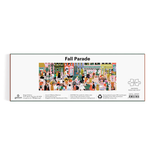 Fall Parade 1000 Piece Panoramic Puzzle Galison 
