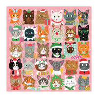 Festive Furballs 500 Piece Jigsaw Puzzle holiday 500 Piece Puzzles Galison 