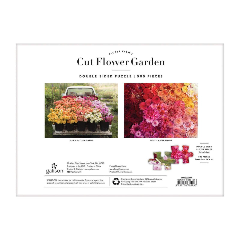 Floret Farm's Cut Flower Garden 2-Sided 500 Piece Puzzle 2-sided 500 Piece Puzzles Galison 