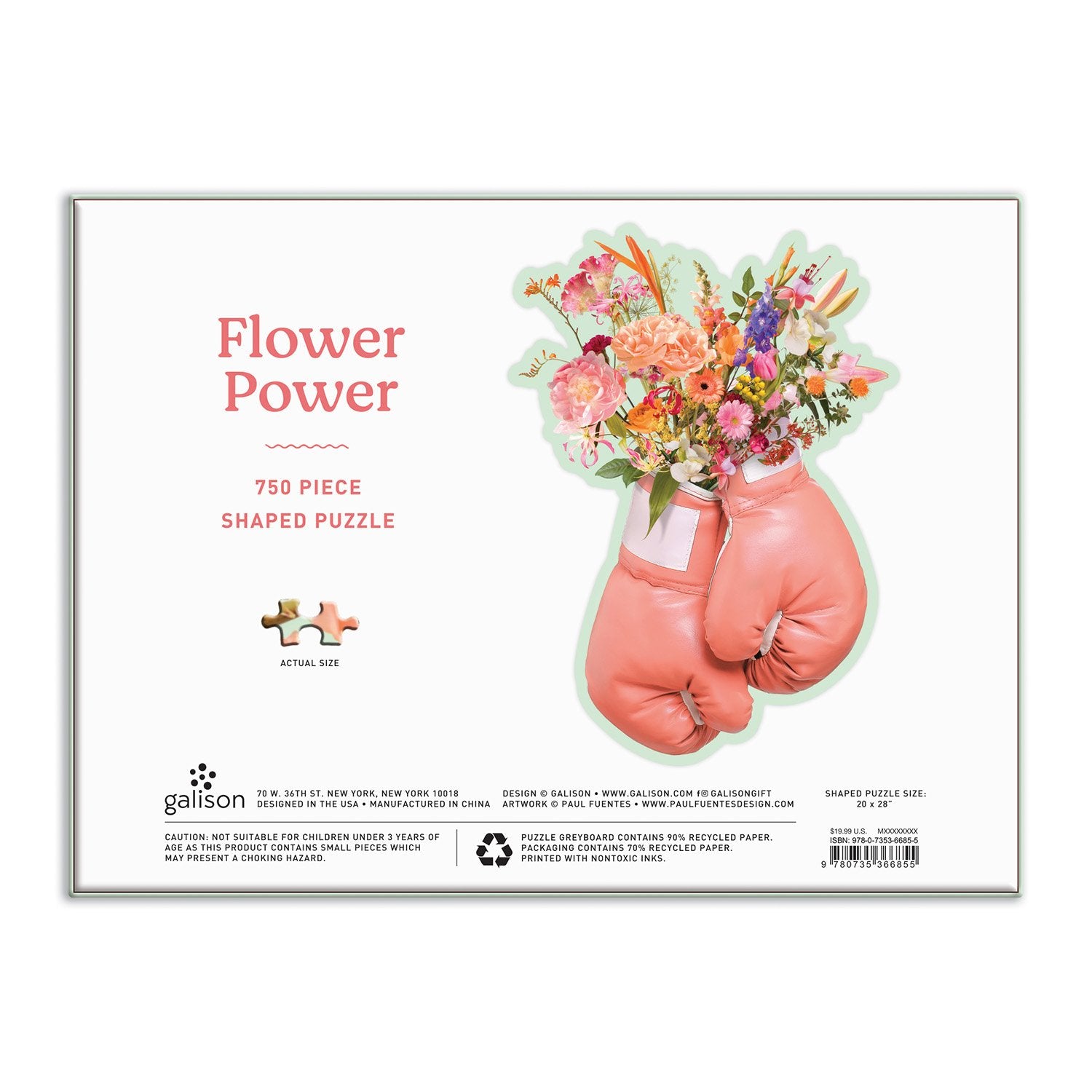 Flower Power 750 Piece Shaped Puzzle | Galison flower-power-750-piece-shaped-puzzle-galison