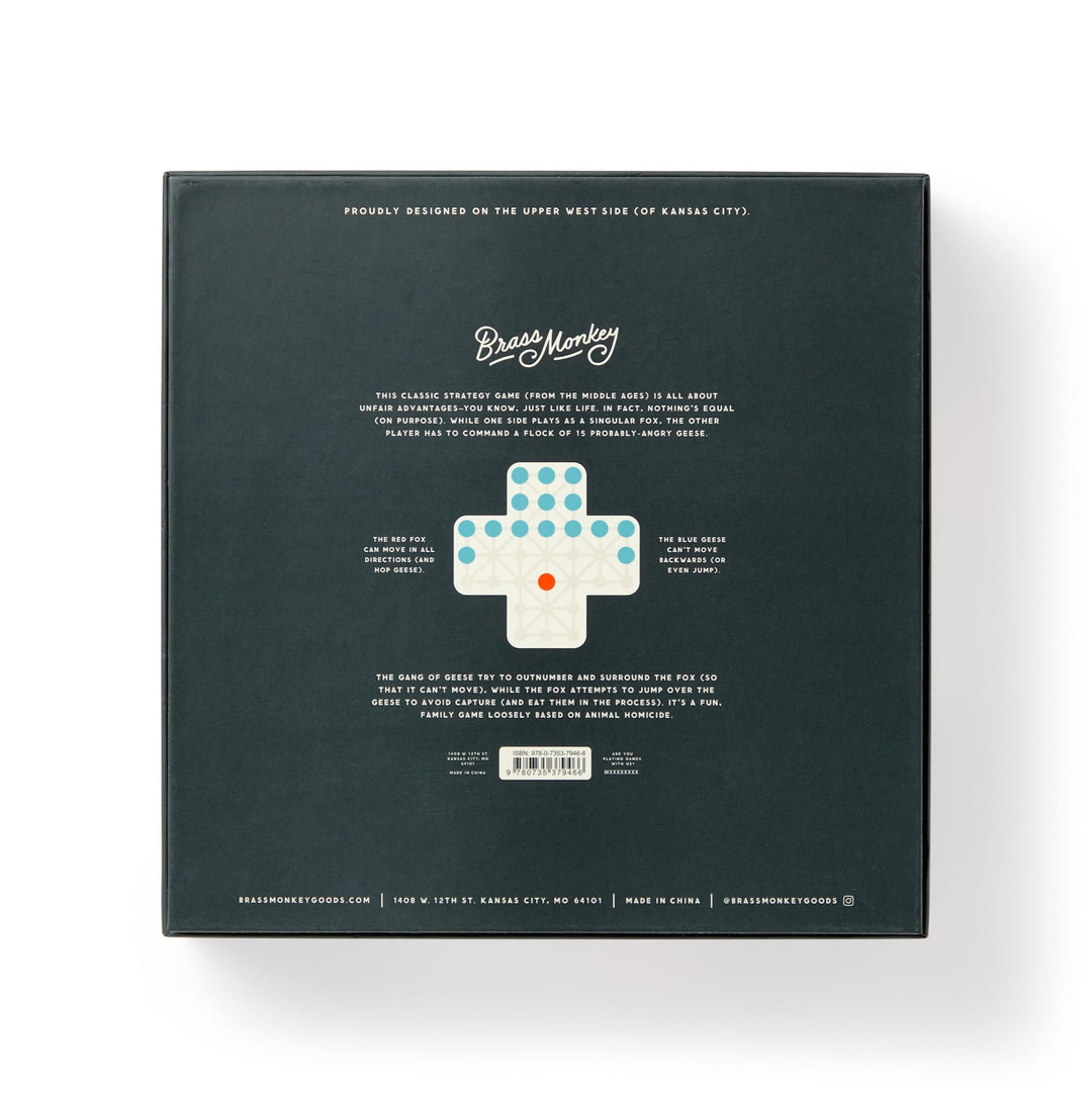 Fox & Geese Game Set Board Games Brass Monkey 