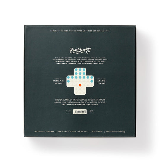 Fox & Geese Game Set Board Games Brass Monkey 