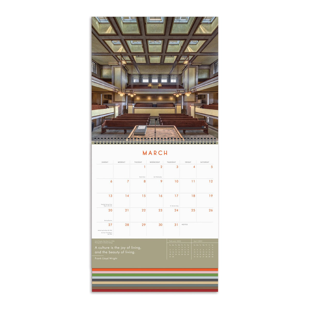 Frank Lloyd Wright 2022 Tiered Wall Calendar Calendars Frank Lloyd Wright Collection 