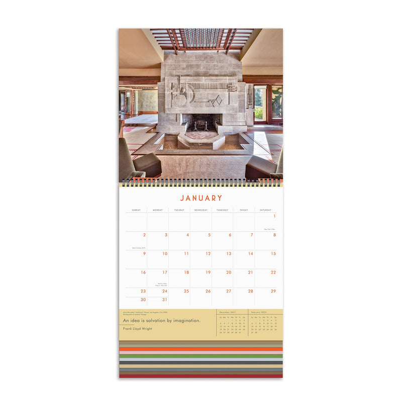 Frank Lloyd Wright 2022 Tiered Wall Calendar Calendars Frank Lloyd Wright Collection 