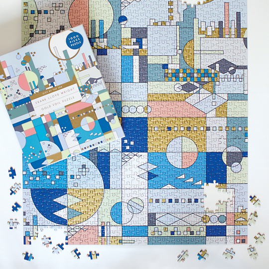 Frank Lloyd Wright City By The Sea 1000 Piece Foil Puzzle 1000 Piece Puzzles Frank Lloyd Wright Collection 