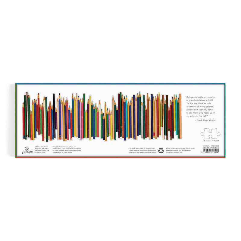 Frank Lloyd Wright Colored Pencils Shaped 1000 Piece Panoramic Jigsaw Puzzle 1000 Piece Puzzles Frank Lloyd Wright 