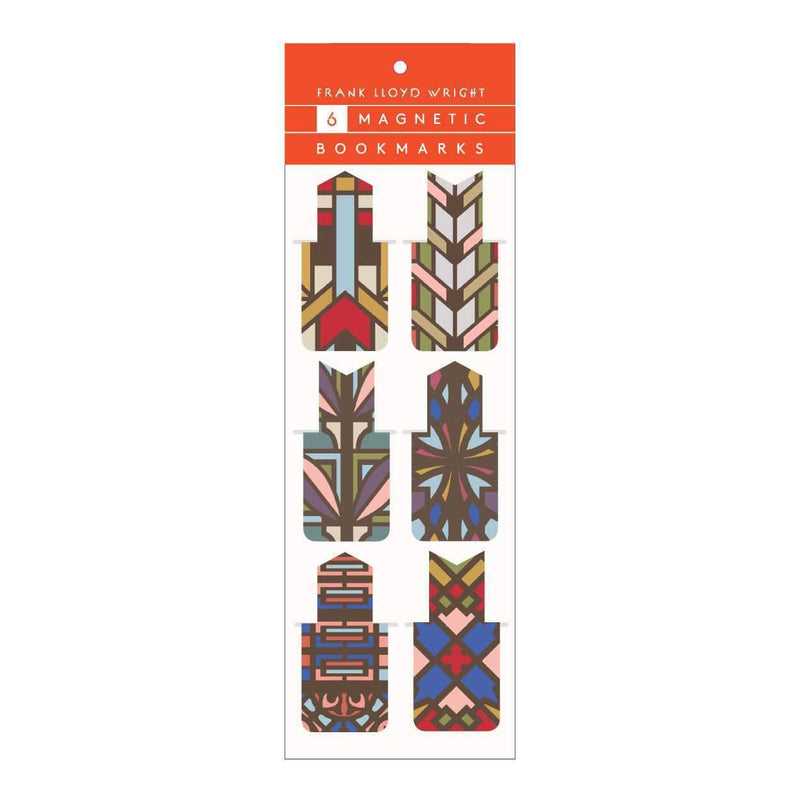Frank Lloyd Wright Designs Magnetic Bookmark Set Bookmarks Galison 