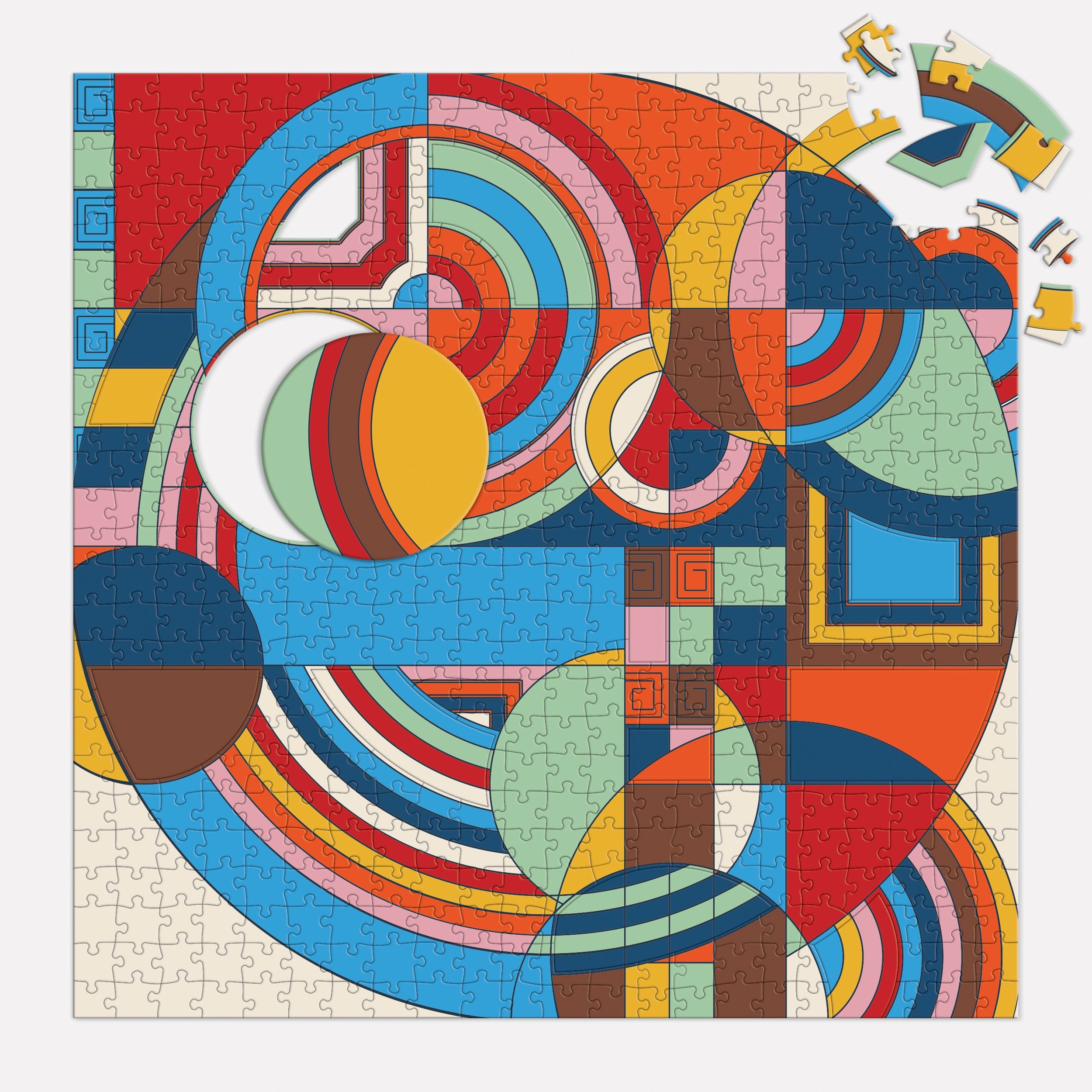 Frank Lloyd Wright Hoffman House Rug 500 Piece Puzzle with Frank Lloyd Wright Hoffman House Rug 500 Piece Puzzle with