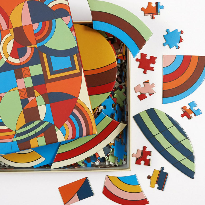 Frank Lloyd Wright Hoffman House Rug 500 Piece Puzzle with Shaped Pieces 500 Piece Puzzles Frank Lloyd Wright 