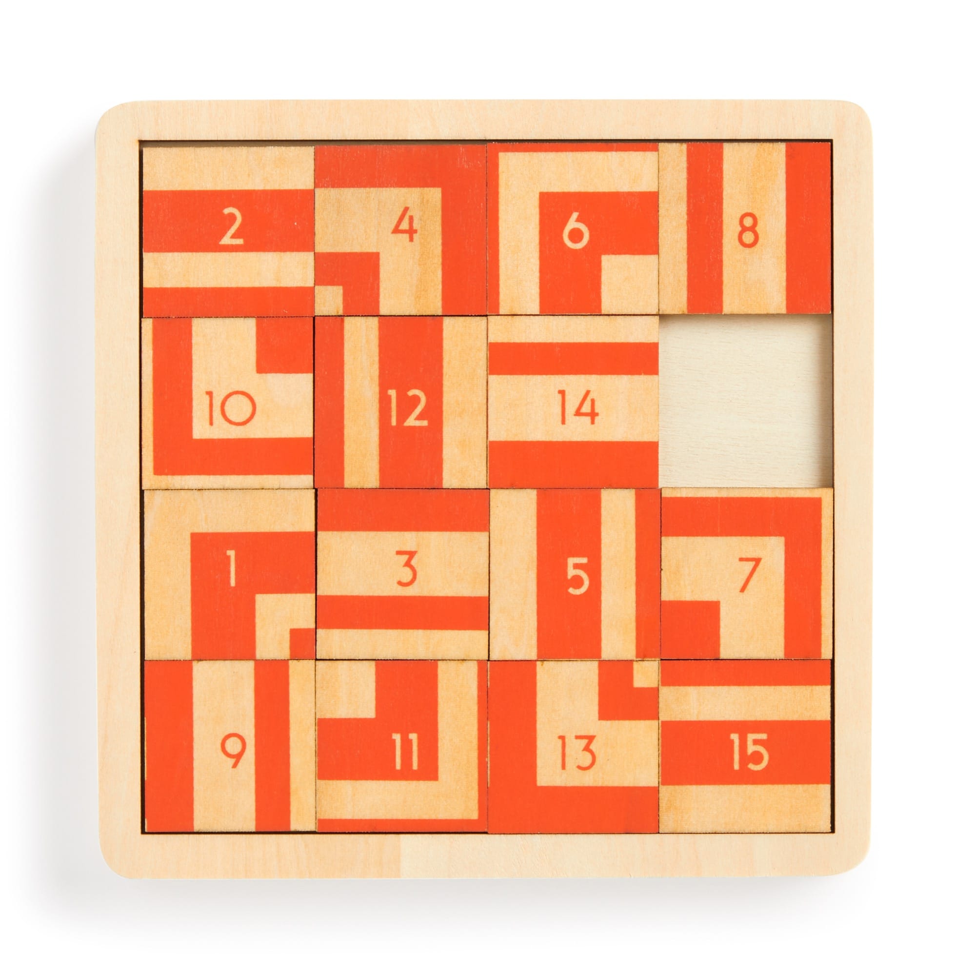 Frank Lloyd Wright 2-in-1 Sliding Wood Puzzle | Galison