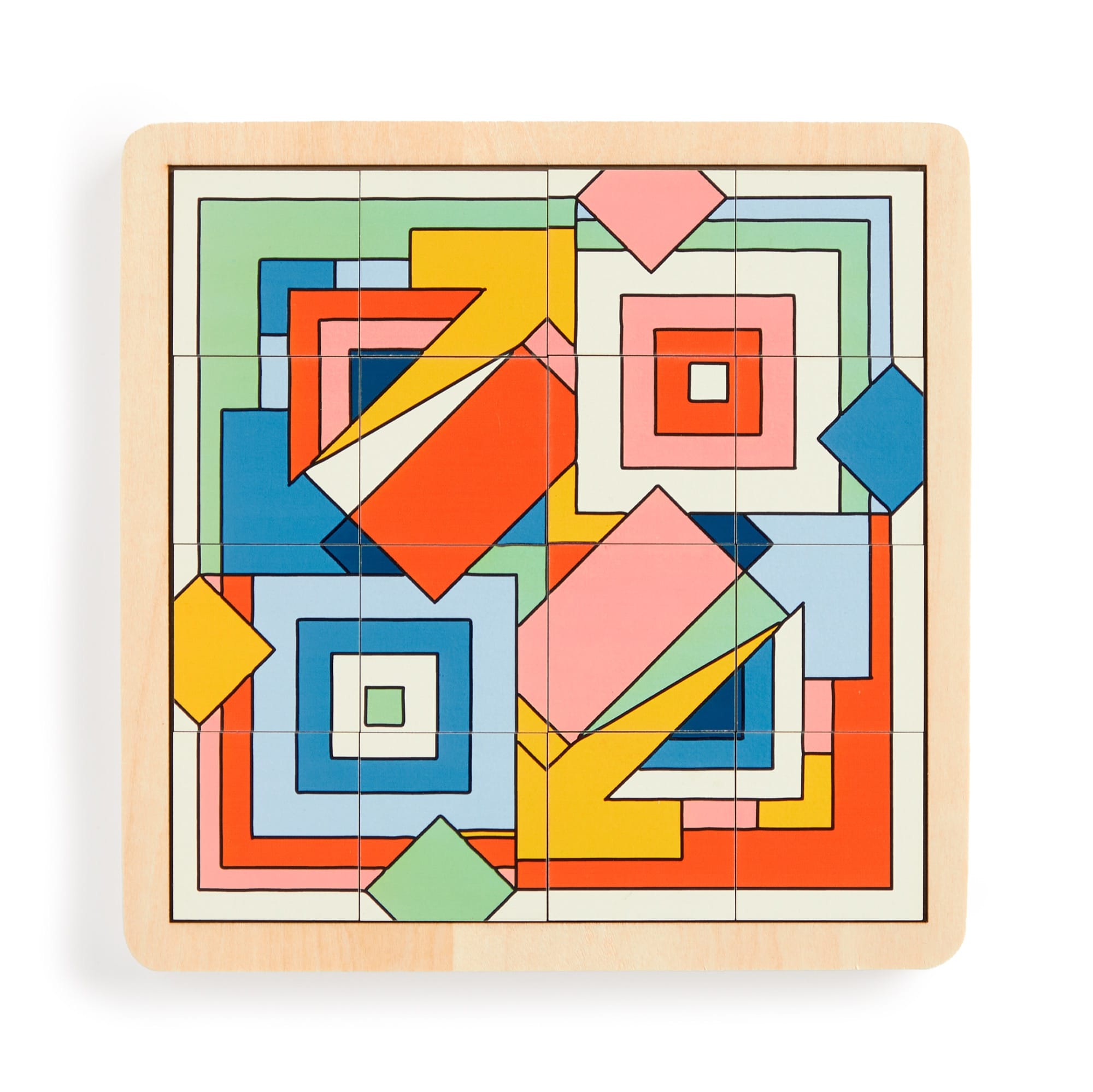 Frank Lloyd Wright 2-in-1 Sliding Wood Puzzle | Galison
