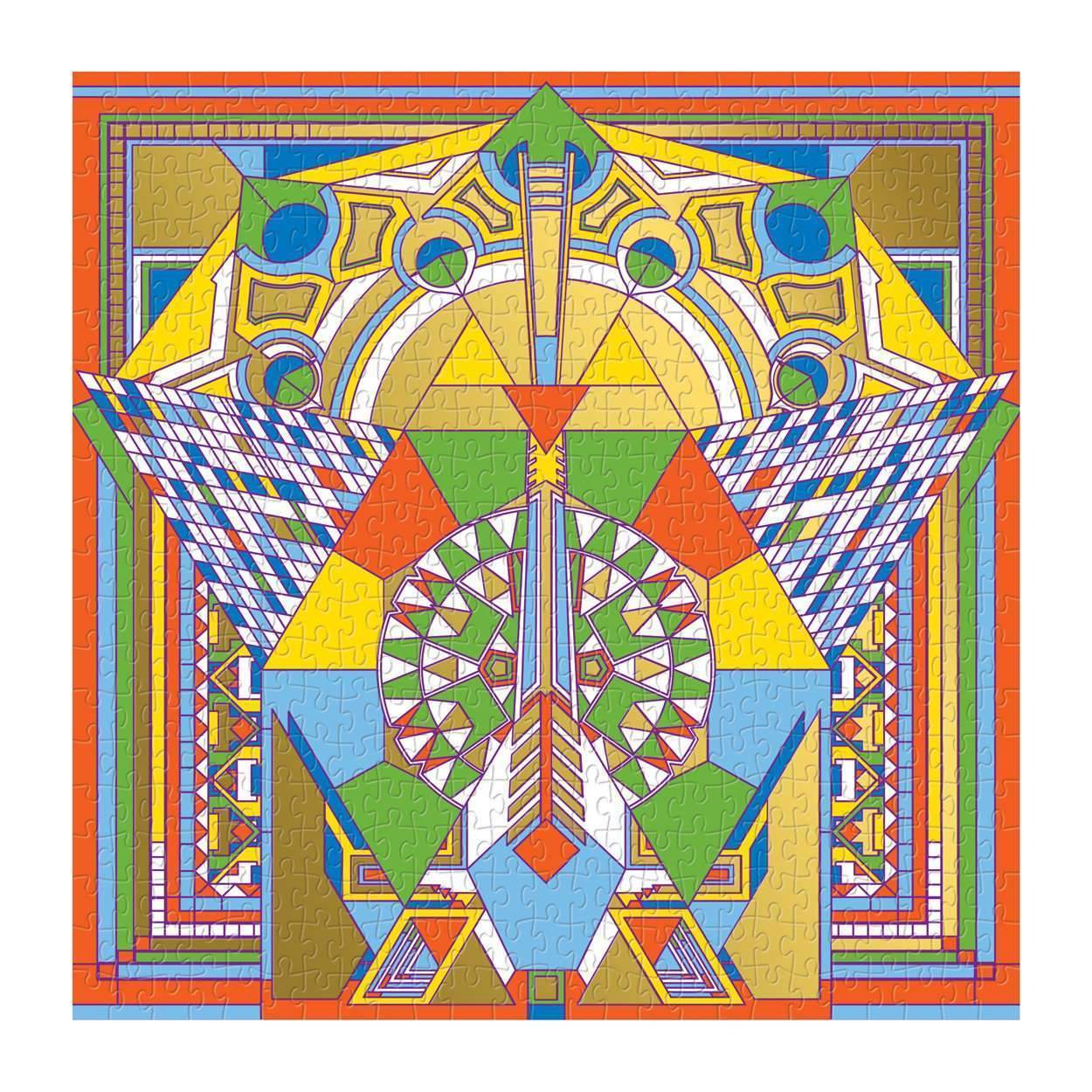 Frank Lloyd Wright Imperial Hotel Peacock Rug 500 Piece Foil
