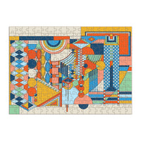 Frank Lloyd Wright Imperial Hotel Stone Wall Mural 250 Piece Wood Puzzle Games Jonathan Adler 