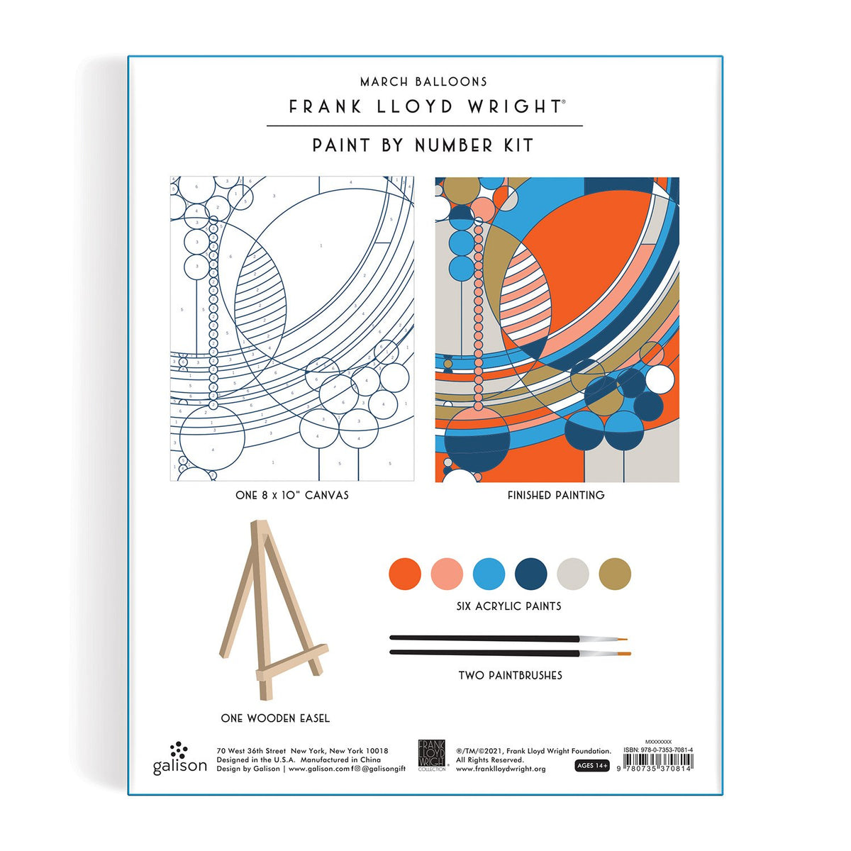 Frank Lloyd Wright March Balloons Paint By Number Kit Paint By Number Kits Frank Lloyd Wright 