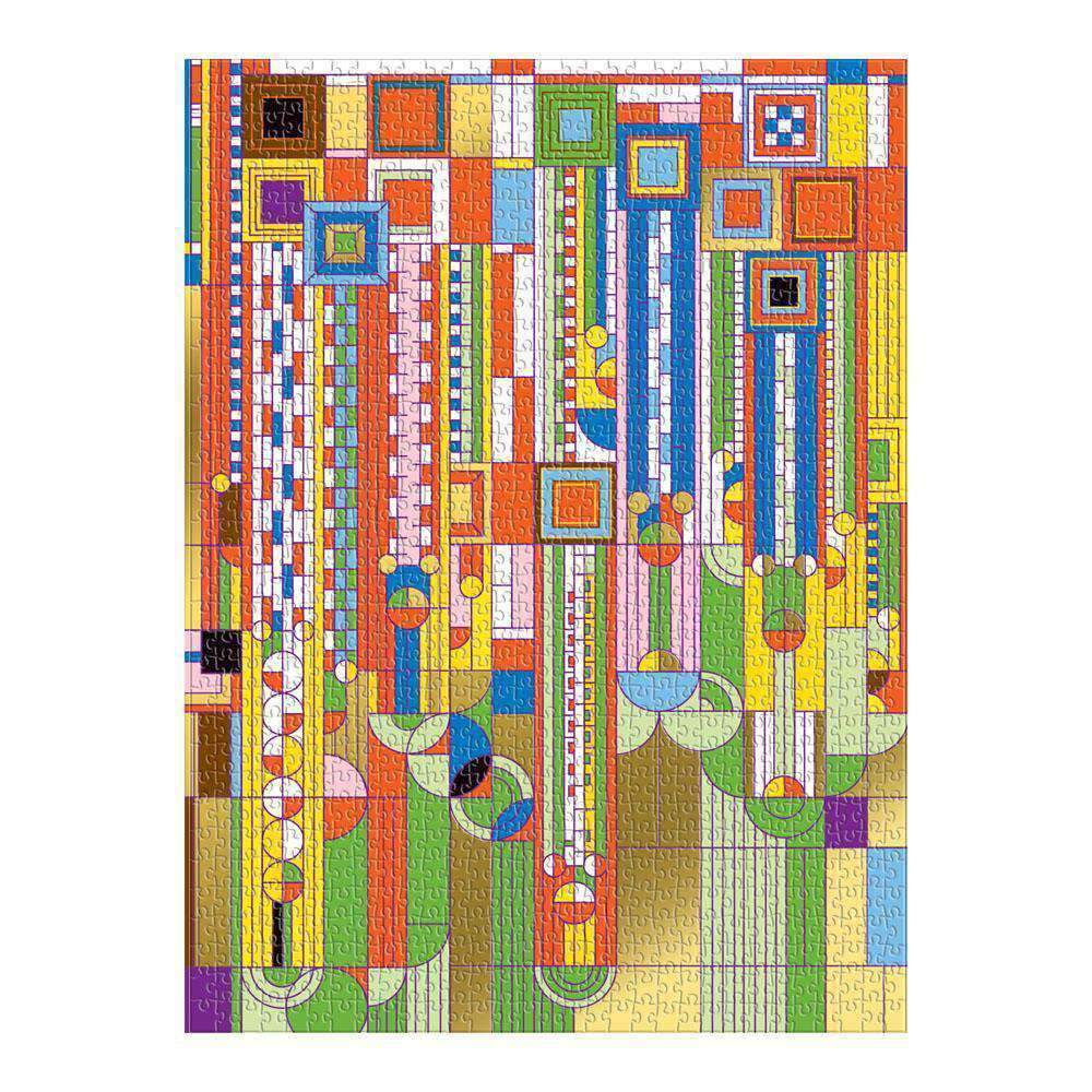 Frank Lloyd Wright Saguaro Cactus And Forms Foil Stamped 1000 Piece Puzzle Foil Puzzles Galison 