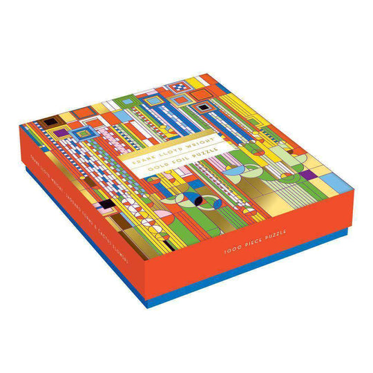 Frank Lloyd Wright Saguaro Cactus And Forms Foil Stamped 1000 Piece Puzzle Foil Puzzles Galison 