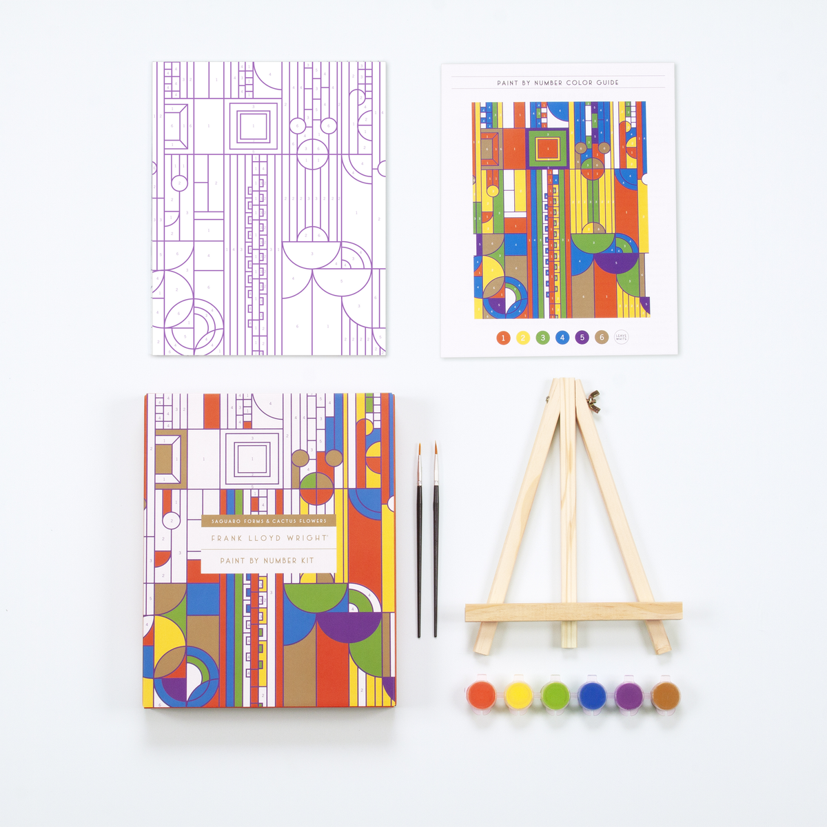 Frank Lloyd Wright Paint by Number Kit - Saguaro Cactus and Forms