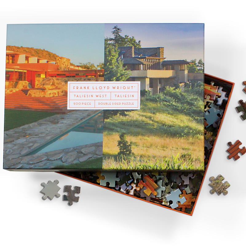 Frank Lloyd Wright Taliesin and Taliesin West Double-Sided 500 Piece Jigsaw Puzzle 500 Piece Puzzles Frank Lloyd Wright Collection 