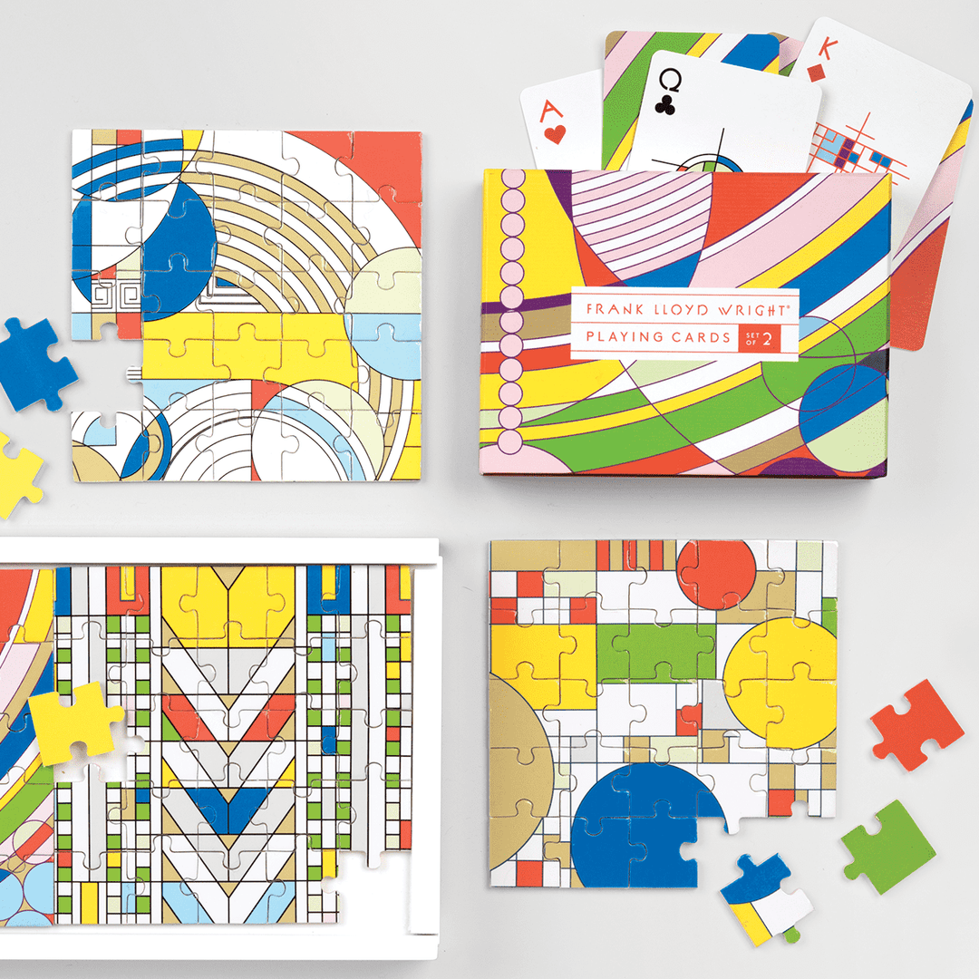 Frank Lloyd Wright Wooden Puzzle Set Wooden Puzzle Sets Galison 