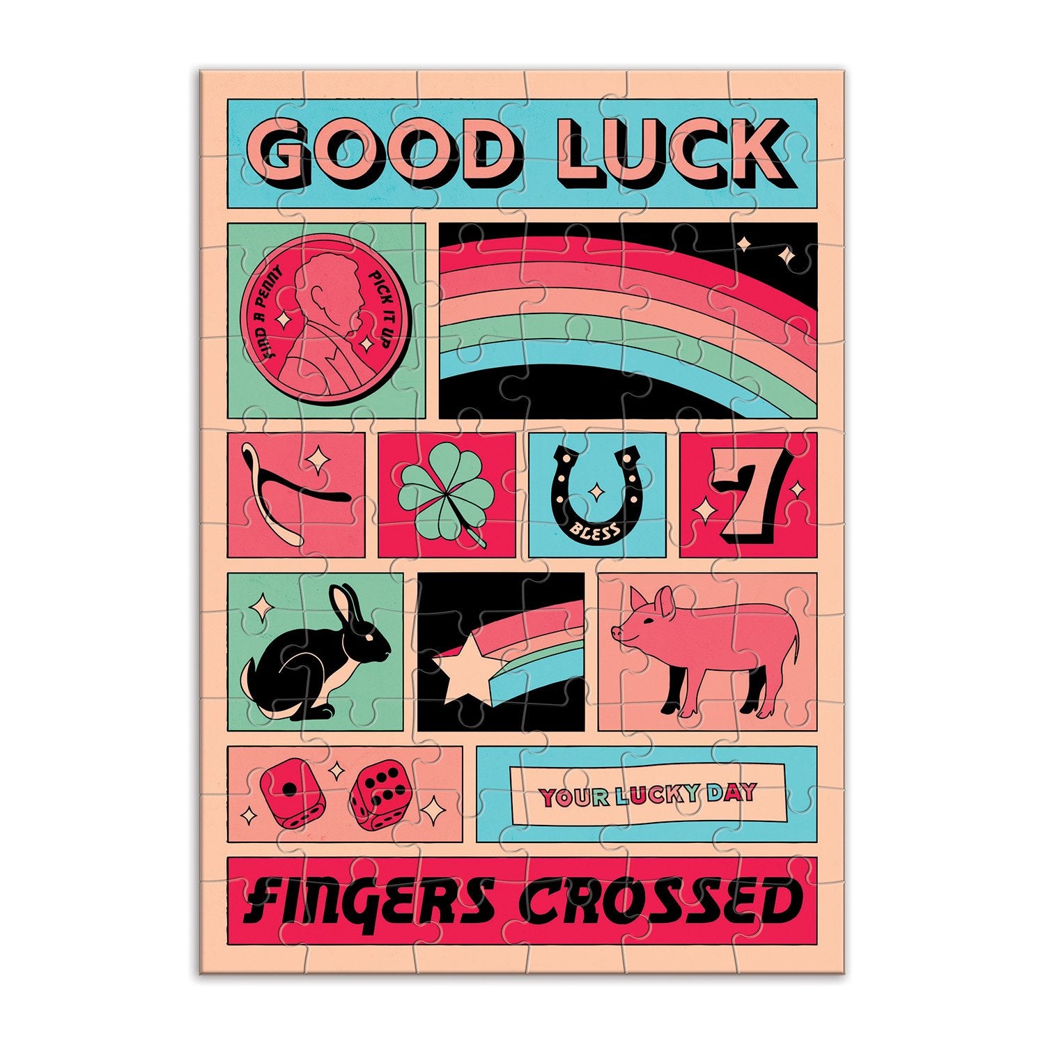 ✩︎good luck✩︎ Good Luck Greeting Card Puzzle | Galison