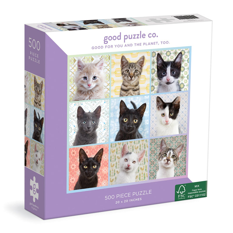 Good Puzzle Co. Cat Portraits 500pc Puzzle Galison 
