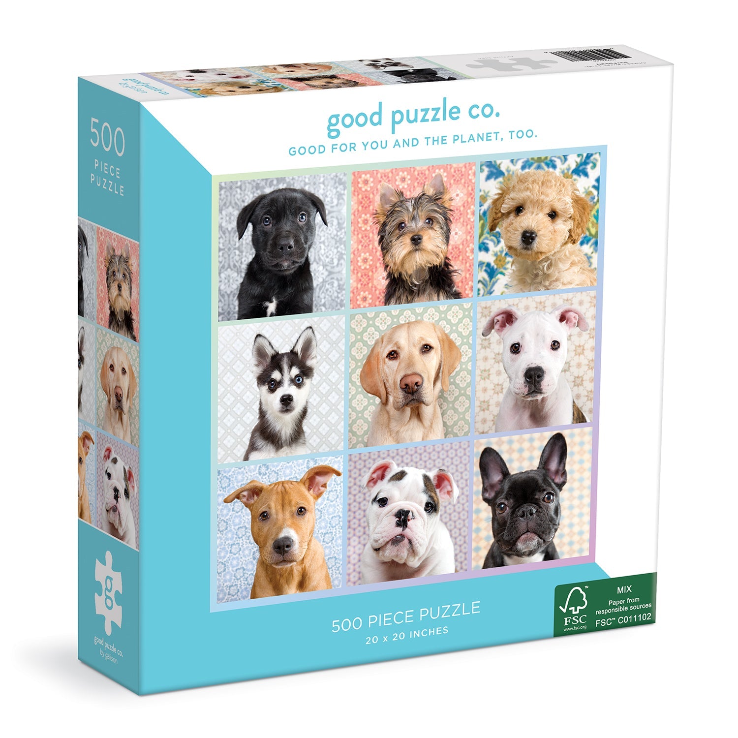 コロマルページ Good Puzzle Co. Dog Portraits 500pc Puzzle – Galison