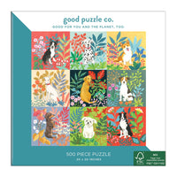 Good Puzzle Co. Dogs and Flowers 500pc Puzzle 500 Piece Puzzles Galison 