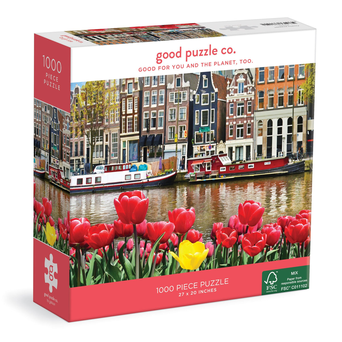 Good Puzzle Co. Flowers in Amsterdam 1000pc Puzzle 500 Piece Puzzles Galison 