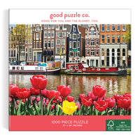 Good Puzzle Co. Flowers in Amsterdam 1000pc Puzzle 500 Piece Puzzles Galison 
