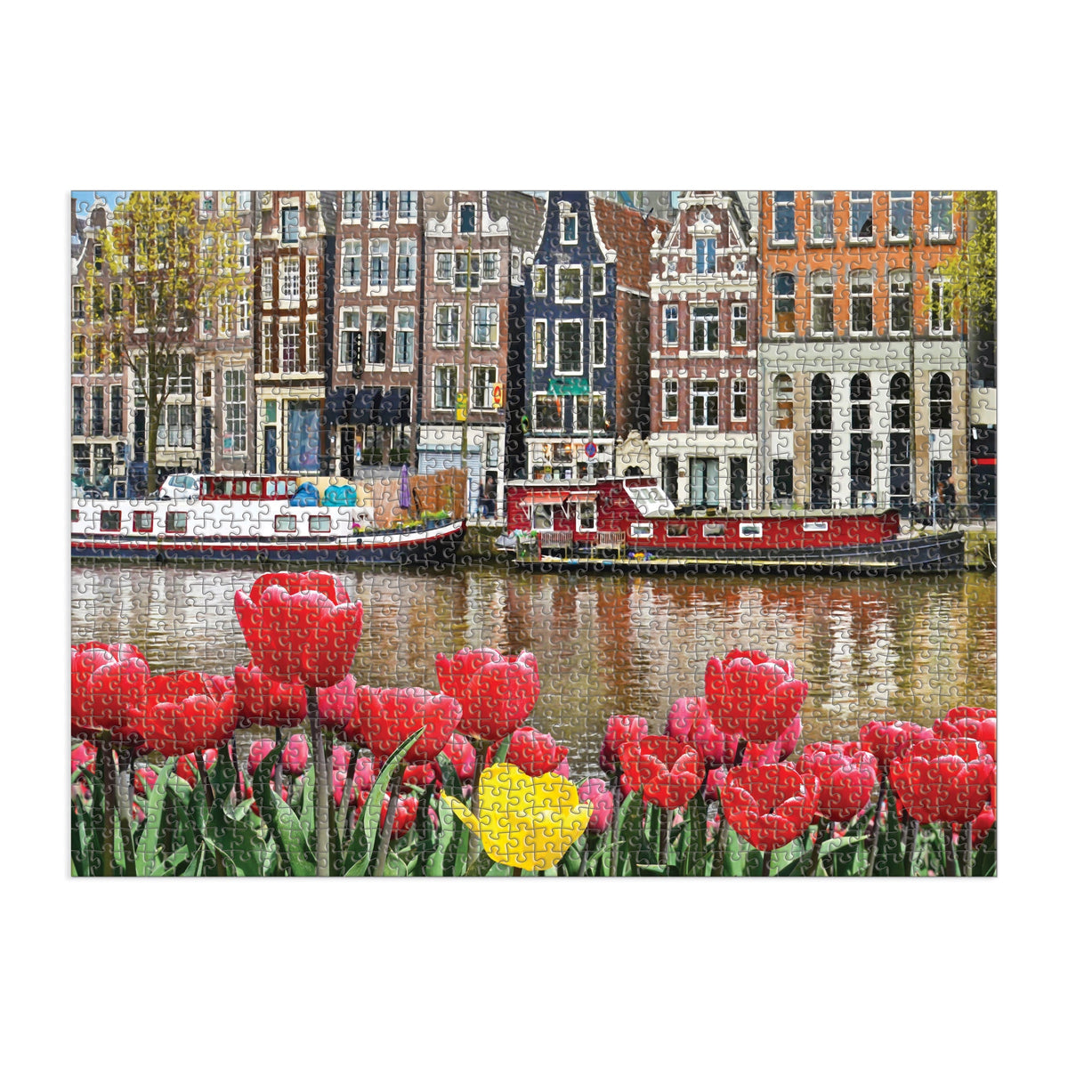 Good Puzzle Co. Flowers in Amsterdam 1000pc Puzzle 500 Piece Puzzles Galison 