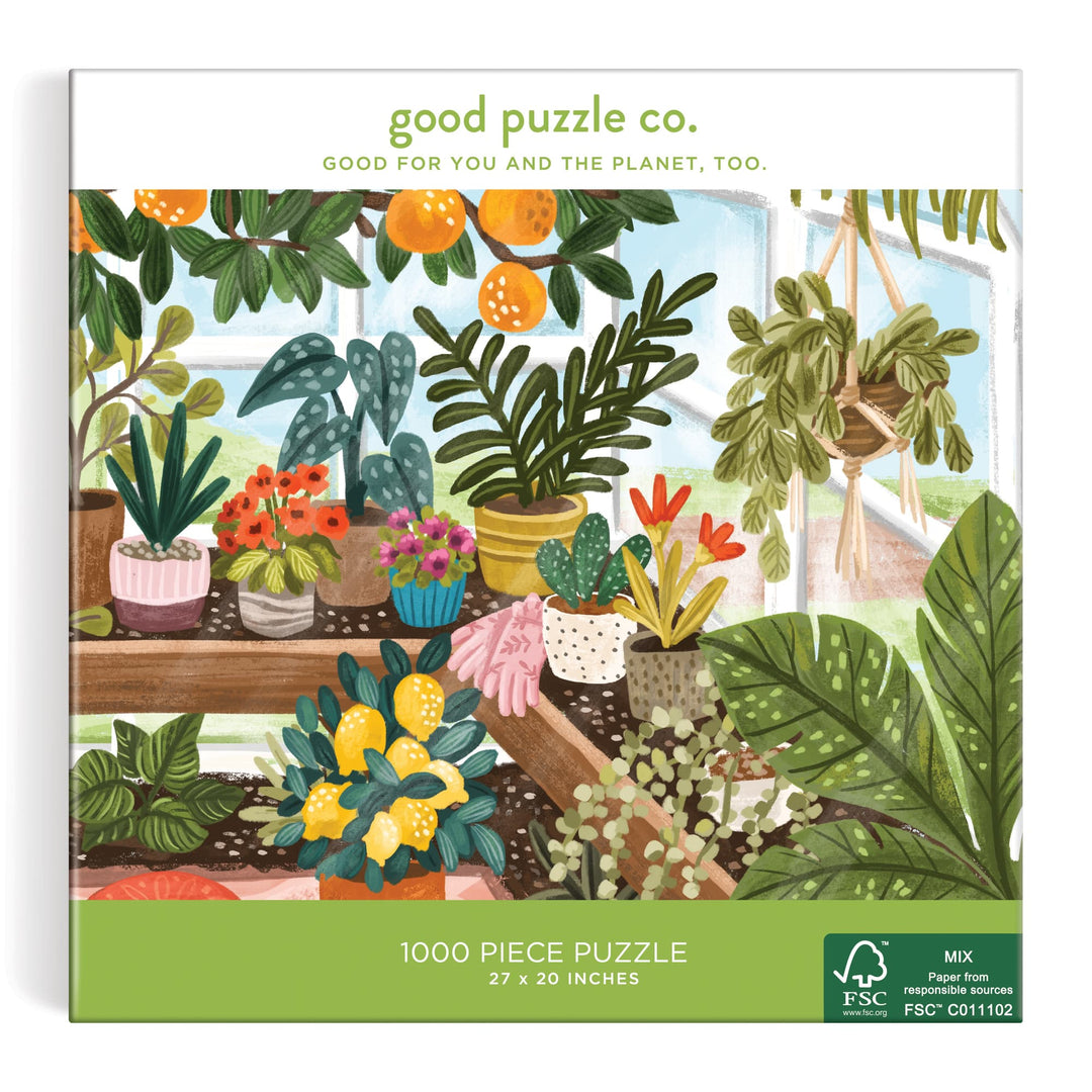 Good Puzzle Co. Greenhouse 1000 Piece Puzzle 1000 Piece Puzzles Galison 