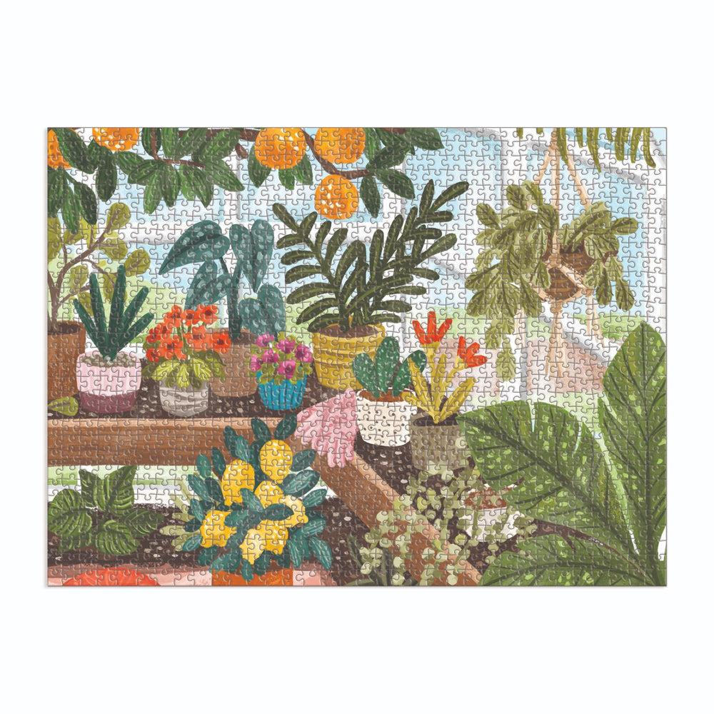 Good Puzzle Co. Greenhouse 1000 Piece Puzzle 1000 Piece Puzzles Galison 