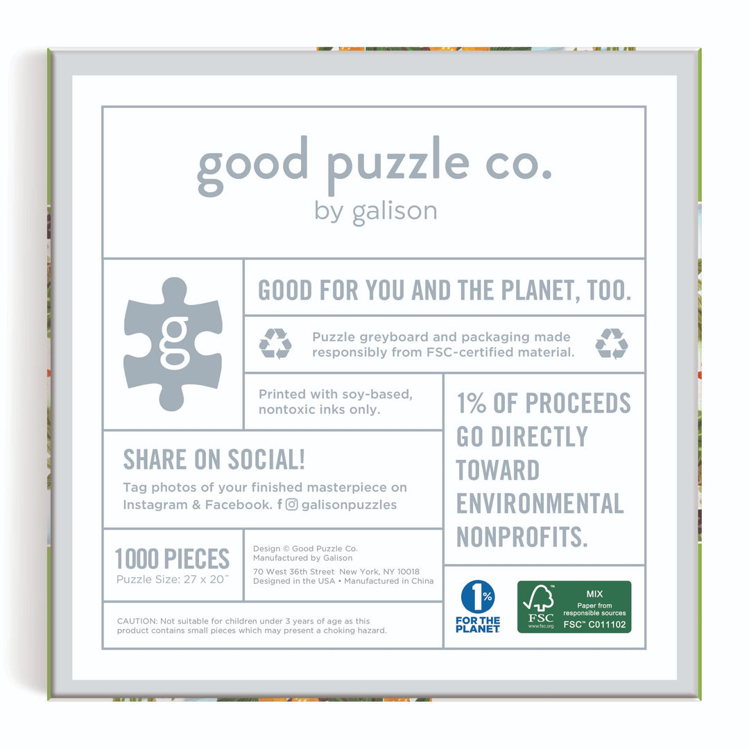 Good Puzzle Co. Greenhouse 1000 Piece Puzzle 1000 Piece Puzzles Galison 