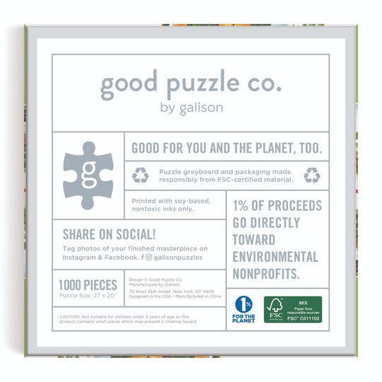 Good Puzzle Co. Greenhouse 1000 Piece Puzzle 1000 Piece Puzzles Galison 