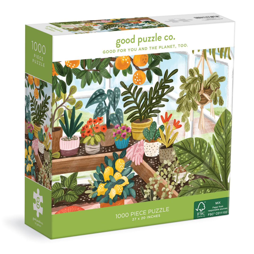 Good Puzzle Co. Greenhouse 1000 Piece Puzzle 1000 Piece Puzzles Galison 