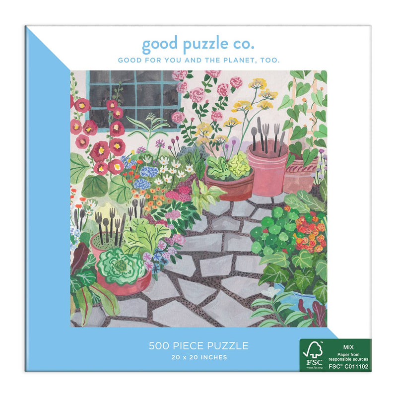 Good Puzzle Co. Outdoor Garden 500pc Puzzle 500 Piece Puzzles Galison 