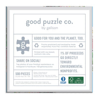 Good Puzzle Co. Outdoor Garden 500pc Puzzle 500 Piece Puzzles Galison 