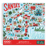 Good Puzzle Co. Santa's Wonderland 1000pc Puzzle 1000 Piece Puzzles Galison 