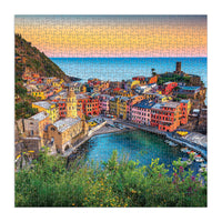 Good Puzzle Co. Sunset at Cinque Terre 500pc Puzzle 500 Piece Puzzles Galison 