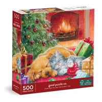 Good Puzzle Co. Warm by the Fireplace 500pc Puzzle 500 Piece Puzzles Galison 