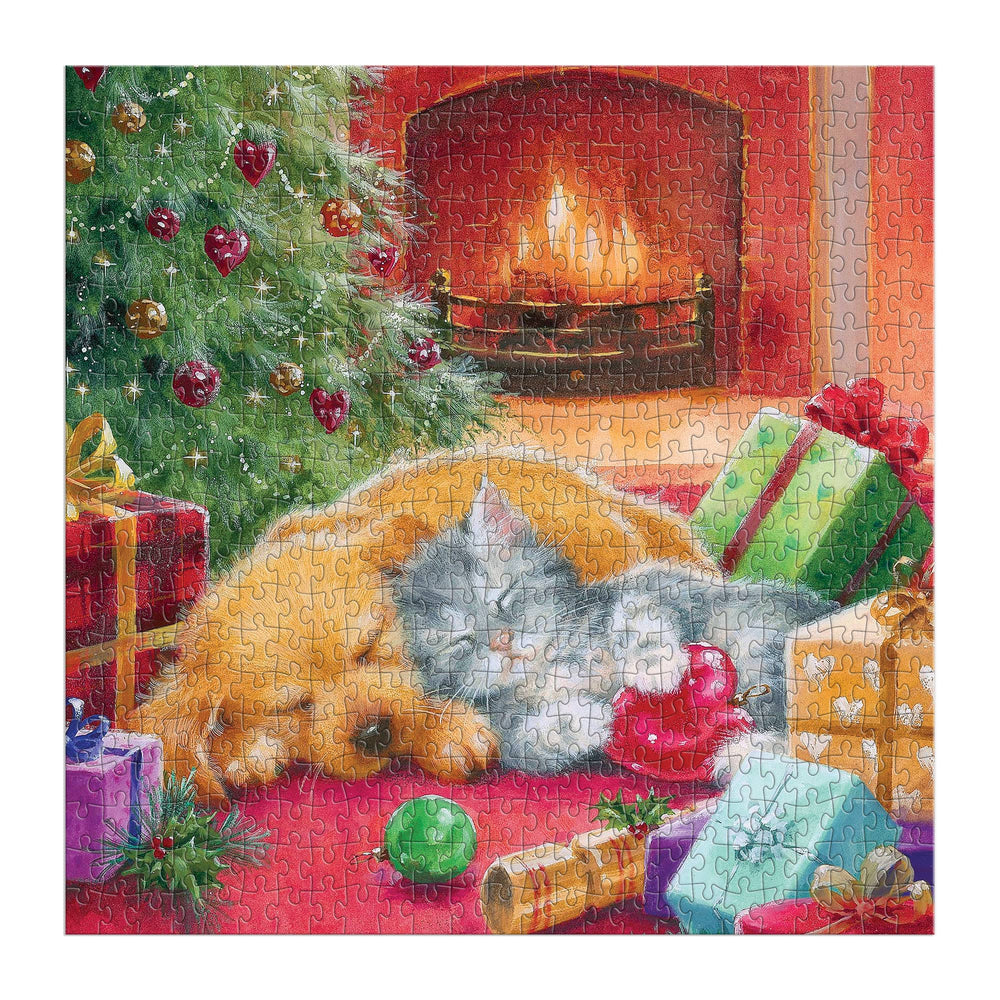 Good Puzzle Co. Warm by the Fireplace 500pc Puzzle 500 Piece Puzzles Galison 