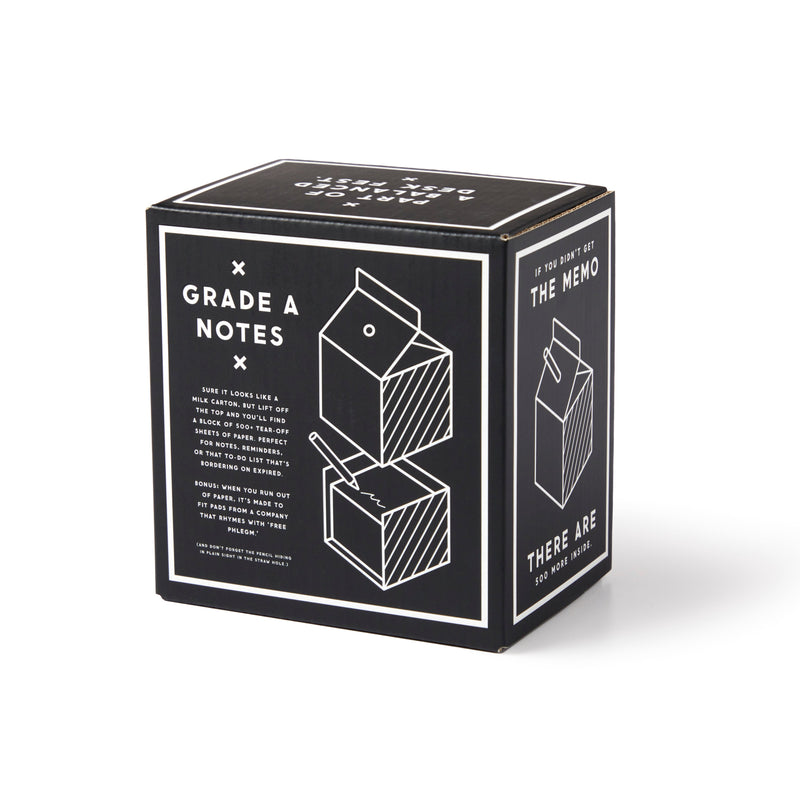 Grade A Notes Milk Carton Note Set Brass Monkey 