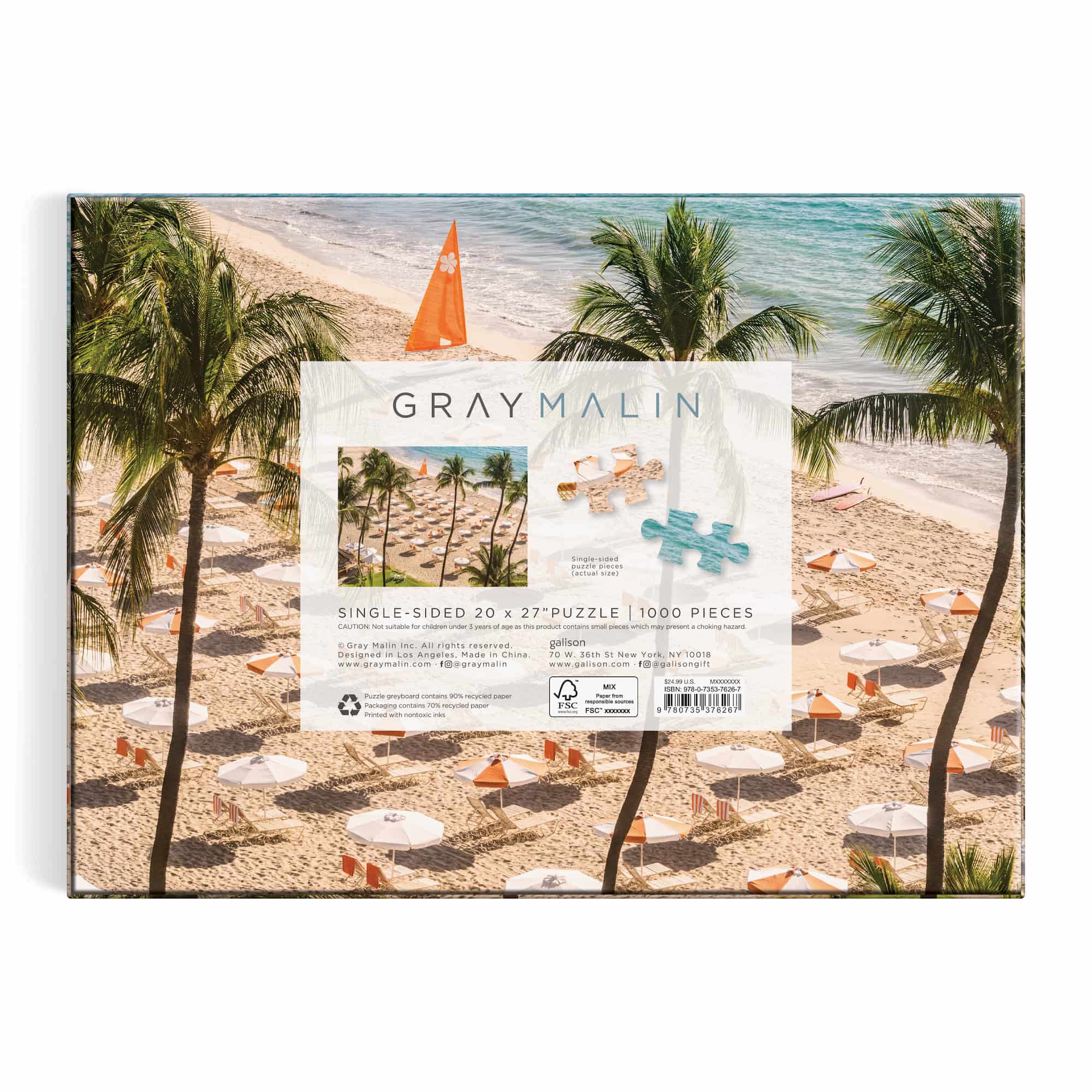 Gray Malin Beach Club 1000 Piece Puzzle | Galison
