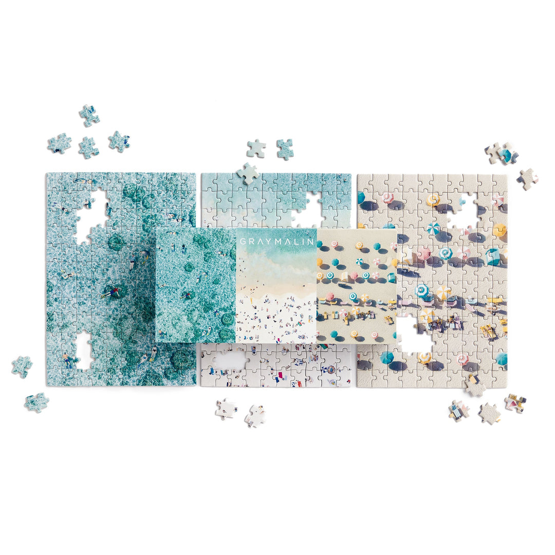 Gray Malin The Beachside 3In1 Puzzle Set Galison
