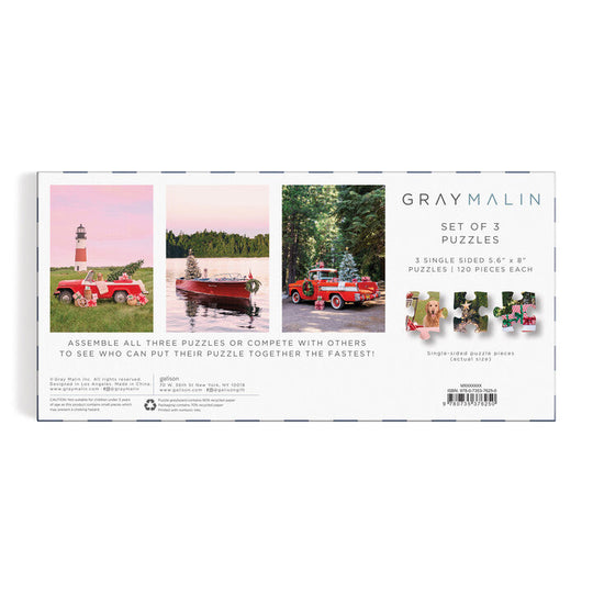 Gray Malin The Holiday 3-in-1 Puzzle Set Puzzles Gray Malin 