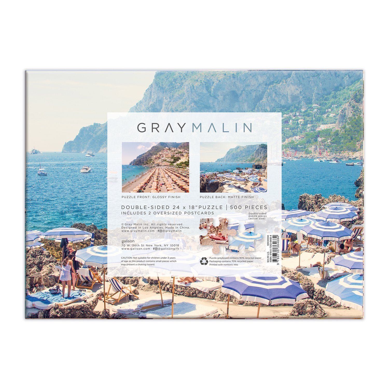 Puzzle Puzzle recto-verso: Gris Mali: Italie, 500 pieces